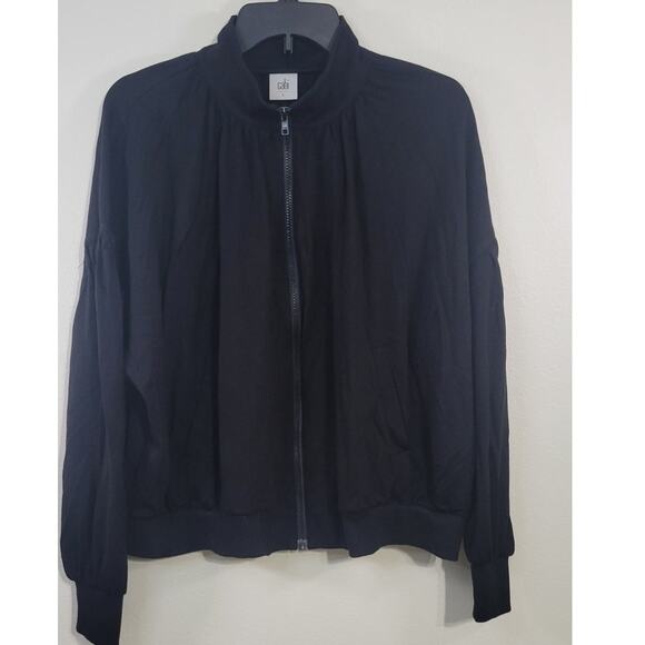 CAbi Sweatshirt Womens Large Goth Biker Witchy Zip Up Balloon Sleeves Sweatshirt - Picture 1 of 9